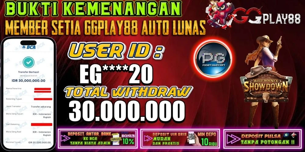 BUKTI KEMENANGAN WILD BOUNTY SHOWDOEN
