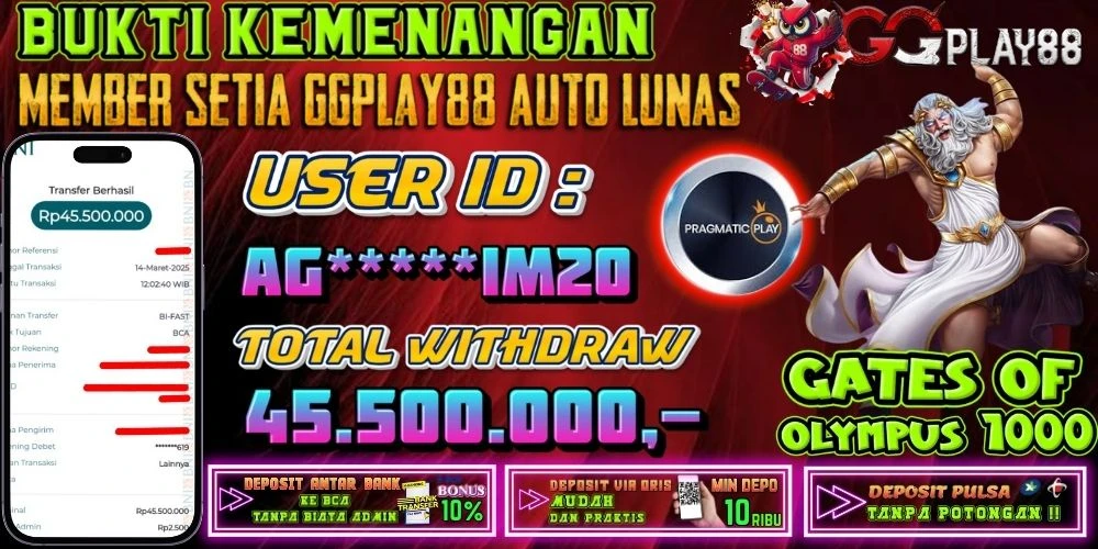 BUKTI WITHDRAW PLAYER AKTIF HARI INI,,