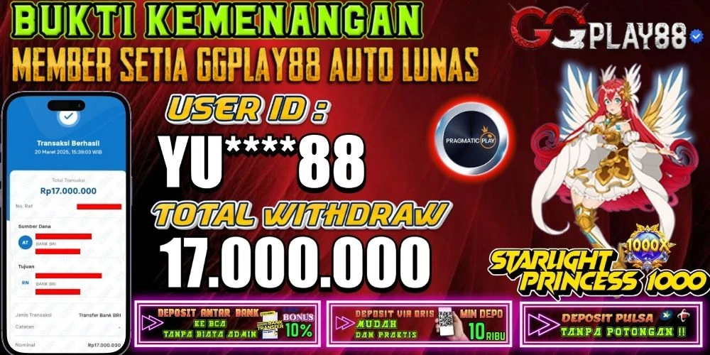 BUKTI KEMENANGAN STARLIGHT PRINCESS 1000
