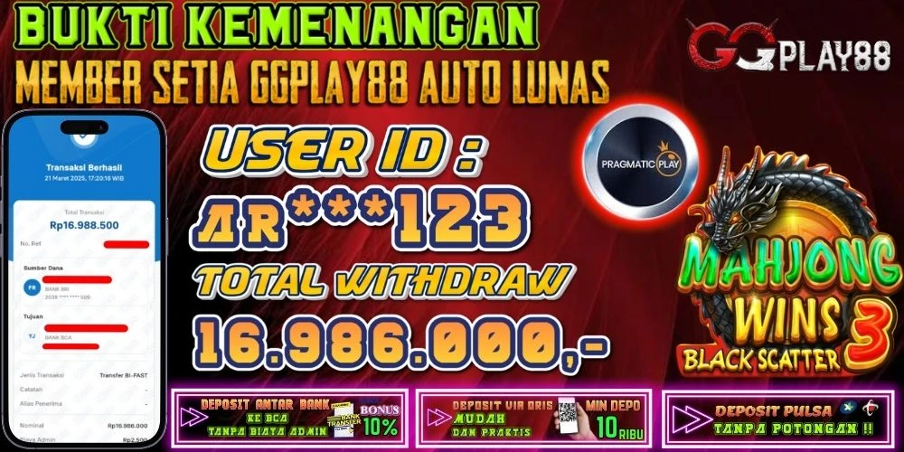 BUKTI WITHDRAW PLAYER AKTIF HARI INI MAHJONG WINS 3 BLACK SCATTER