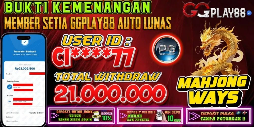 BUKTI KEMENANGAN MAHJONG WAYS