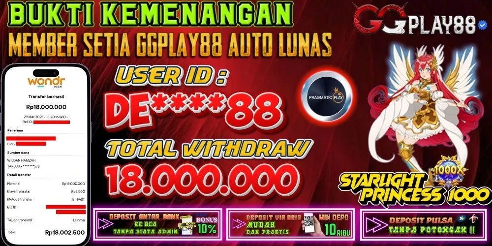 BUKTI KEMENANGAN STARLIGHT PRINCESS 1000