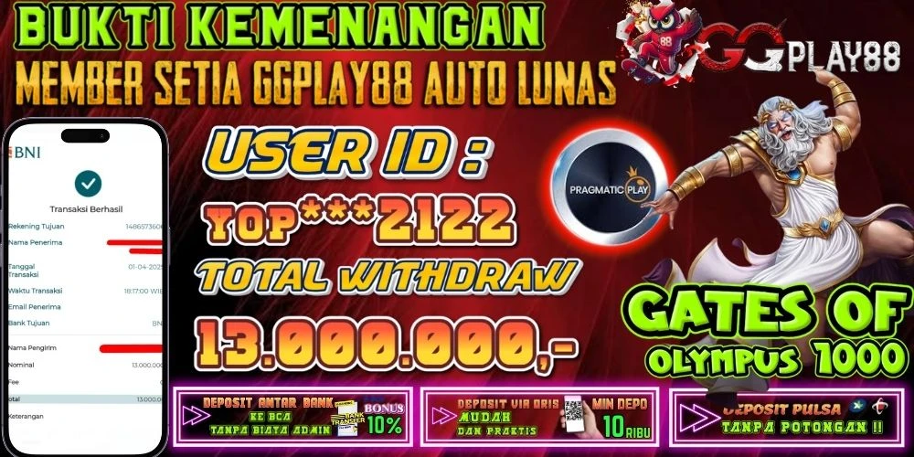 BUKTI WITHDRAW PLAYER AKTIF HARI INI
