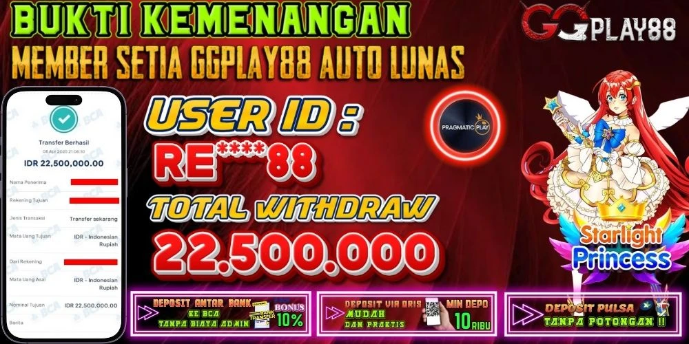 BUKTI KEMENANGAN STARLIGHT PRINCESS