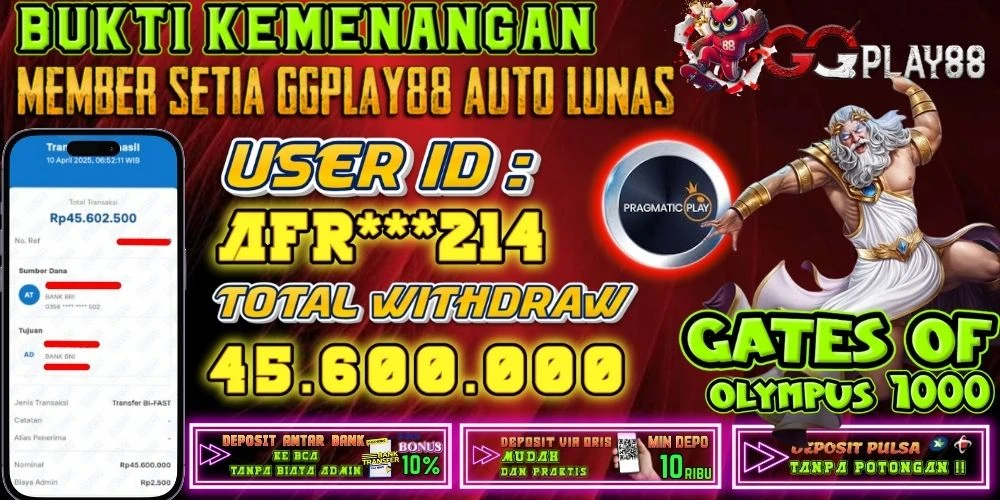 🎁BUKTI WITHDRAW PLAYER AKTIF HARI INI,, SELAMAT KEPADA PLAYER SETIA GGPLAY88 🎁