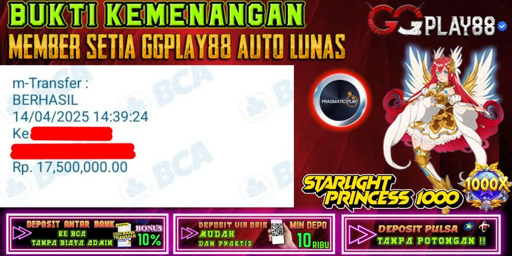 🎁BUKTI WITHDRAW PLAYER AKTIF HARI INI,, SELAMAT KEPADA PLAYER SETIA GGPLAY88 🎁