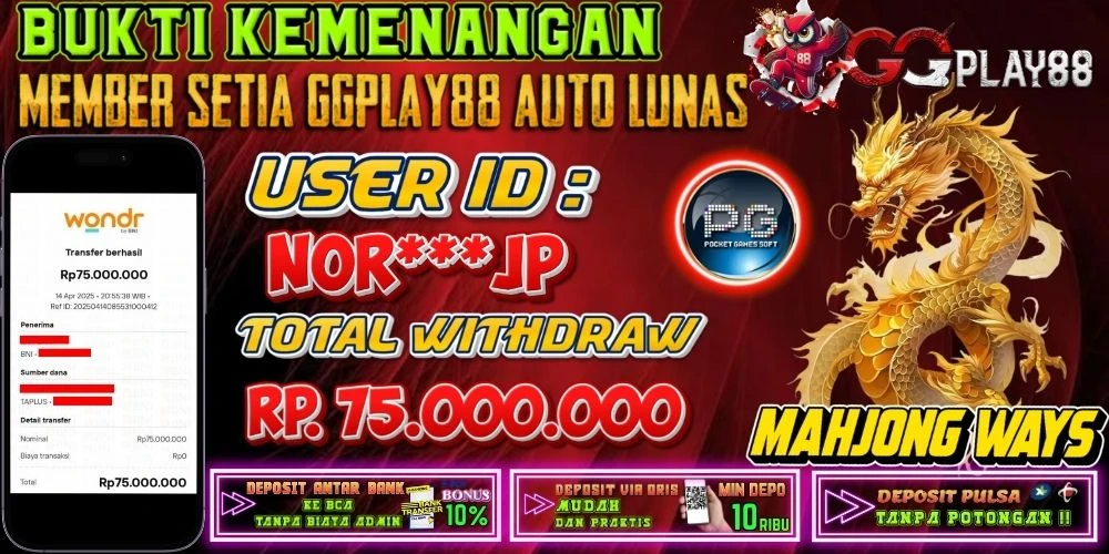 BUKTI WD MAHJONG WAYS 75 JT