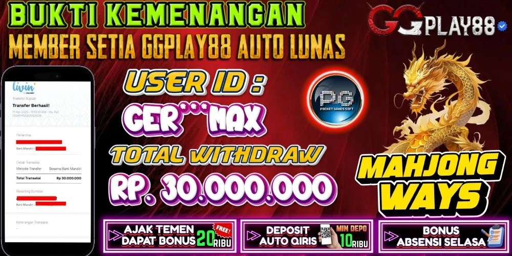 BUKTI WD MAHJONG WAYS 30JT