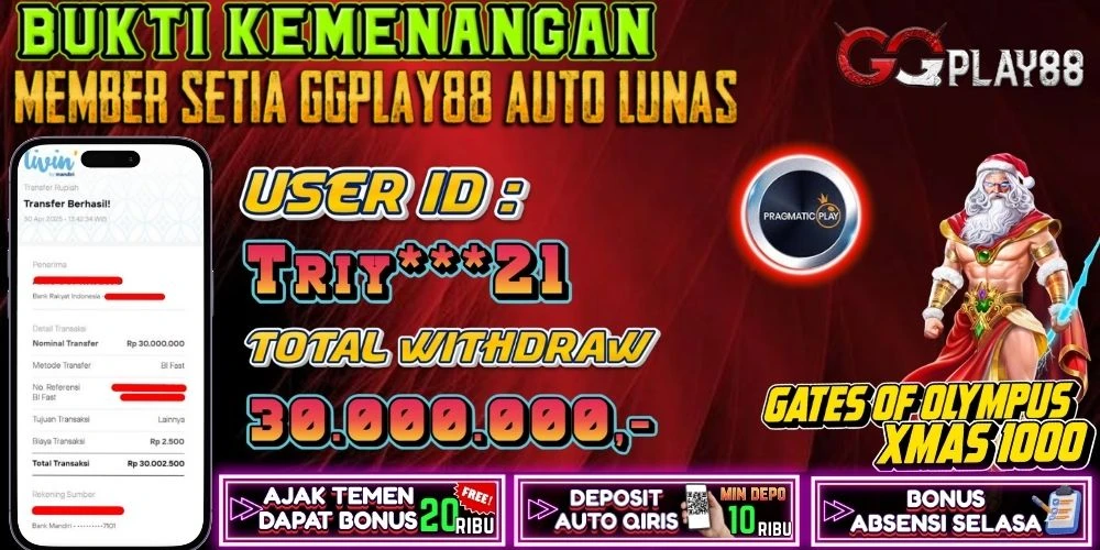 🎁BUKTI WITHDRAW PLAYER AKTIF HARI INI,, SELAMAT KEPADA PLAYER SETIA GGPLAY88 🎁