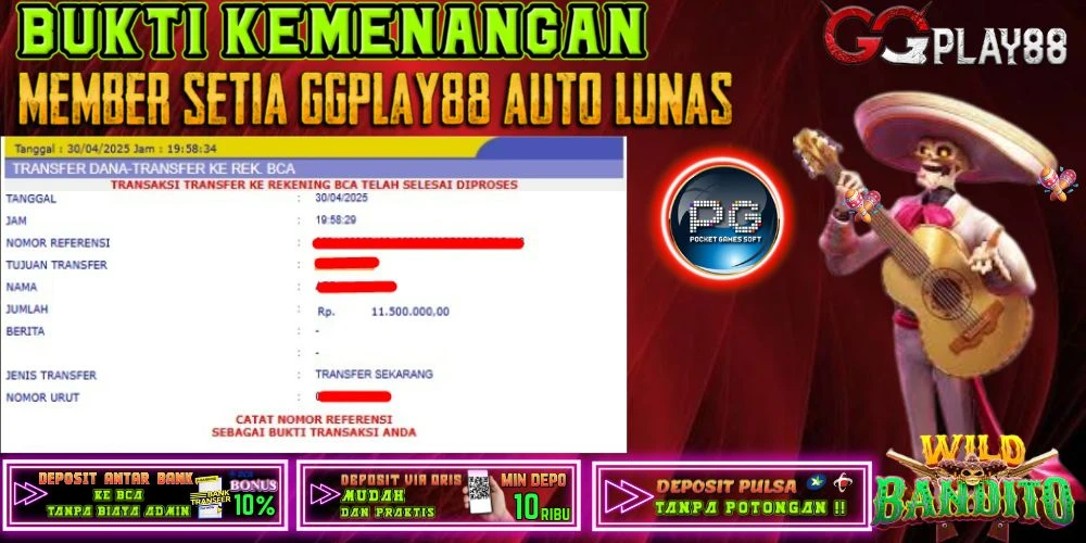 🎁BUKTI WITHDRAW PLAYER AKTIF HARI INI,, SELAMAT KEPADA PLAYER SETIA GGPLAY88 🎁