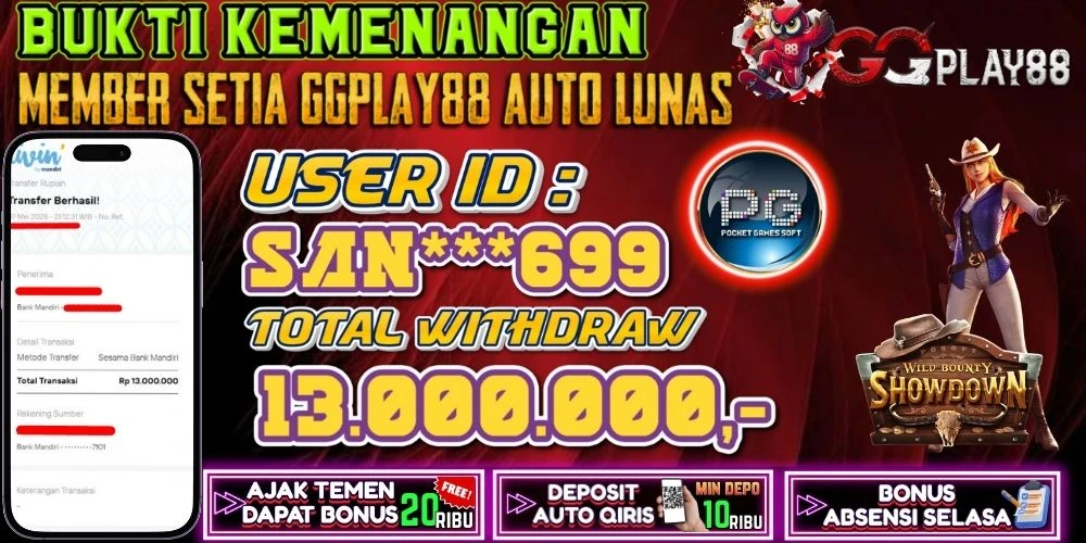 🎁BUKTI WITHDRAW PLAYER AKTIF HARI INI,, SELAMAT KEPADA PLAYER SETIA GGPLAY88 🎁