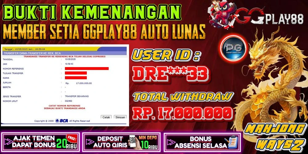 BUKTI WD MAHJONG WAYS 2 17JT