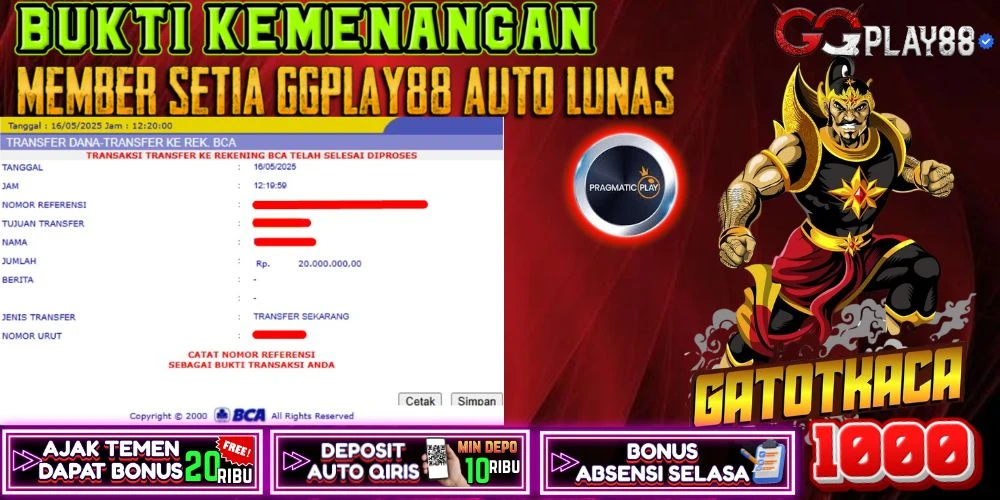 🎁BUKTI WITHDRAW PLAYER AKTIF HARI INI,, SELAMAT KEPADA PLAYER SETIA GGPLAY88 🎁