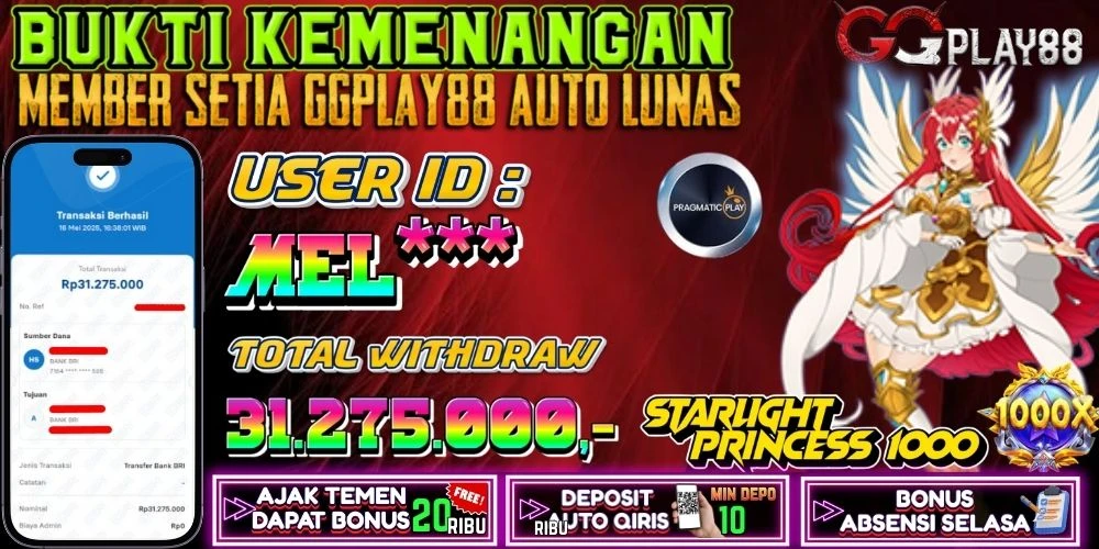 🎁BUKTI WITHDRAW PLAYER AKTIF HARI INI,, SELAMAT KEPADA PLAYER SETIA GGPLAY88 🎁